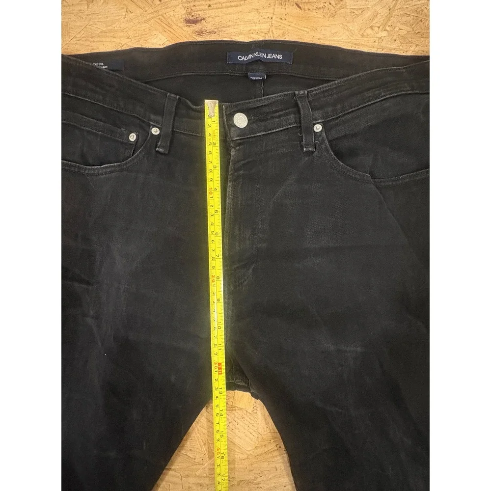 Calvin Klein Jeans Mens 38x30 Black CKJ 016 Skinny Fit Denim Pants